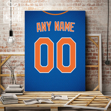 New York Jersey Custom Canvas Print Wall Art for Boy Girl Men Women Baseball Personalized Canvas Art
